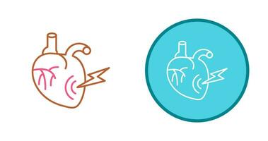 icône de vecteur de crise cardiaque
