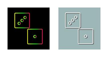 icône de vecteur de dés unique