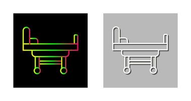icône de vecteur de lit d'hôpital
