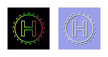 icône de vecteur d'héliport