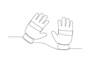 épais gants à chaud mains vecteur