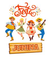 Fête latino-américaine, la fête du mois de juin au Brésil. Illustration vectorielle vecteur