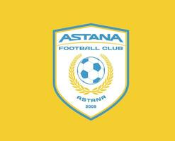 fc Astana symbole club logo kazakhstan ligue Football abstrait conception vecteur illustration avec Jaune Contexte