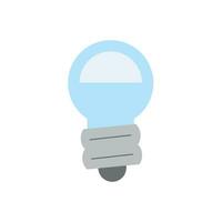 LED bleu lumière lampe ampoule vecteur coloré icône, isolé