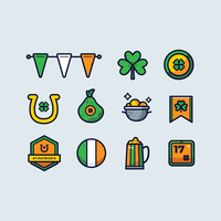 St.Patrick&#39;s Day Clipart Set Vector