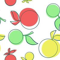 illustration vectorielle de pommes stylisées vecteur
