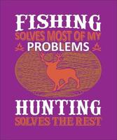 la pêche résout la plupart de mes problèmes la pendaison résout le reste vecteur