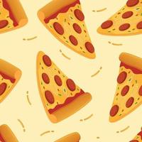 illustration vectorielle de pizza sans soudure de fond vecteur