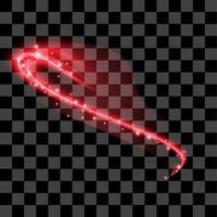 effet de lumière rouge spécial ligne abstraite lueur vecteur élément isolé