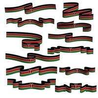 Kenya ruban drapeau vecteur élément