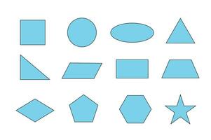 géométrique forme pour mathématique, coloré icône, vecteur illustration.