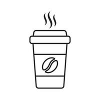 chaud café tasse vecteur icône. papier café tasse icône isolé sur blanc Contexte.