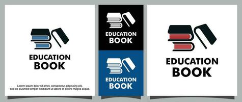 livres pour éducation logo modèle vecteur