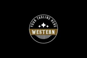 typographie d'emblème de pays vintage pour l'inspiration de conception de logo de restaurant de bar occidental vecteur