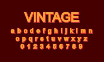 alphabet de polices vintage vecteur