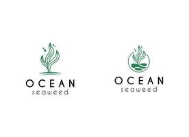 moderne et minimaliste algue logo conception inspiration vecteur