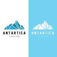 iceberg logo, Antarctique logo conception, Facile la nature paysage vecteur illustration modèle