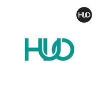 lettre huo monogramme logo conception vecteur