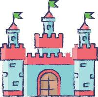 Château main tiré vecteur illustration