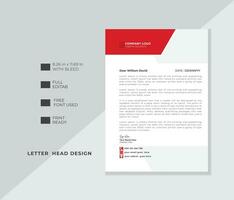 Créatif lettre tête modèle conception .moderne en-tête de lettre conception modèle. vecteur