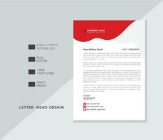 Créatif lettre tête modèle conception .moderne en-tête de lettre conception modèle. vecteur