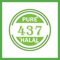 conception avec halal feuille conception 437 vecteur