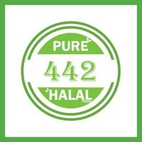 conception avec halal feuille conception 442 vecteur