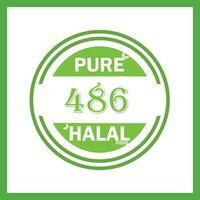 conception avec halal feuille conception 486 vecteur