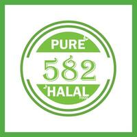 conception avec halal feuille conception 582 vecteur