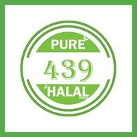 conception avec halal feuille conception 439 vecteur