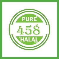 conception avec halal feuille conception 458 vecteur
