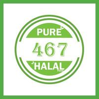 conception avec halal feuille conception 467 vecteur