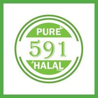 conception avec halal feuille conception 591 vecteur