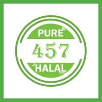 conception avec halal feuille conception 457 vecteur