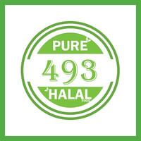 conception avec halal feuille conception 493 vecteur