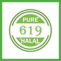 conception avec halal feuille conception 619 vecteur