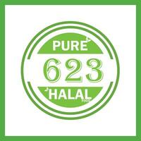 conception avec halal feuille conception 623 vecteur