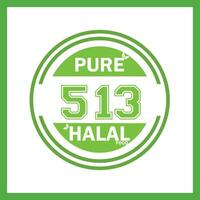 conception avec halal feuille conception 513 vecteur