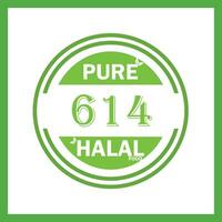 conception avec halal feuille conception 614 vecteur