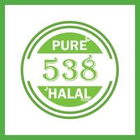 conception avec halal feuille conception 538 vecteur