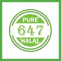 conception avec halal feuille conception 647 vecteur