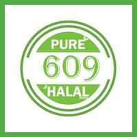 conception avec halal feuille conception 609 vecteur