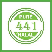 conception avec halal feuille conception 441 vecteur