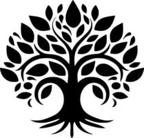 arbre - minimaliste et plat logo - vecteur illustration