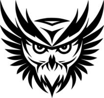 hibou - minimaliste et plat logo - vecteur illustration