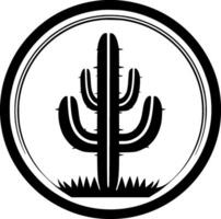 cactus - minimaliste et plat logo - vecteur illustration