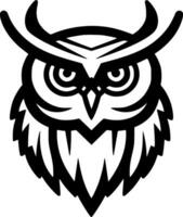 hibou - minimaliste et plat logo - vecteur illustration