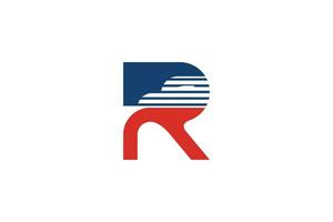 lettre r américain Aigle logo conception vecteur graphique