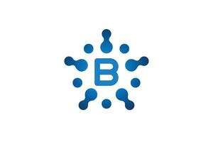 lettre b La technologie concept logo conception vecteur graphique
