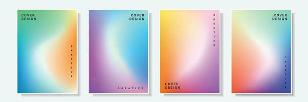 moderne gradation multicolore couverture conception collection vecteur graphique